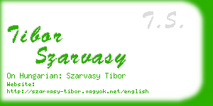 tibor szarvasy business card